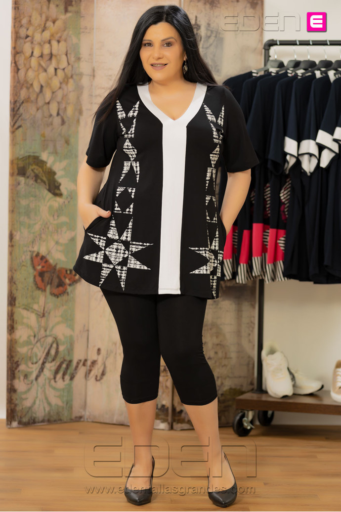 Leggins Pirata Negro Viscosa Isabel G - Imagen 1