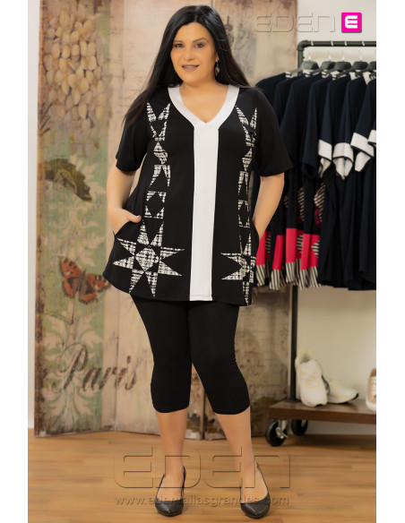 Leggins Pirata Negro Viscosa Isabel G - Imagen 1