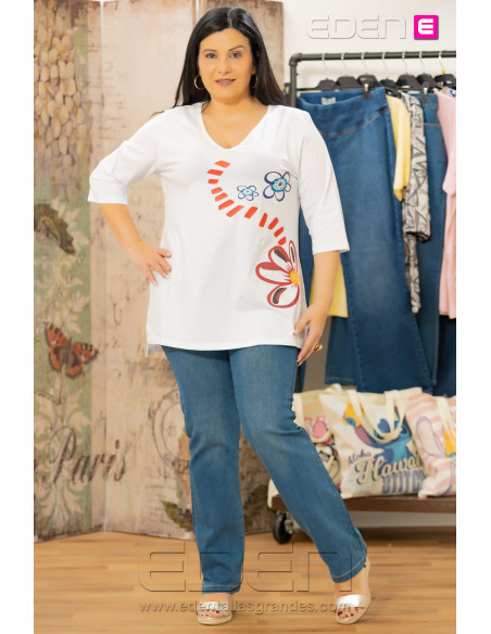 Leggins Tejano Recto Azul Velika - Imagen 1