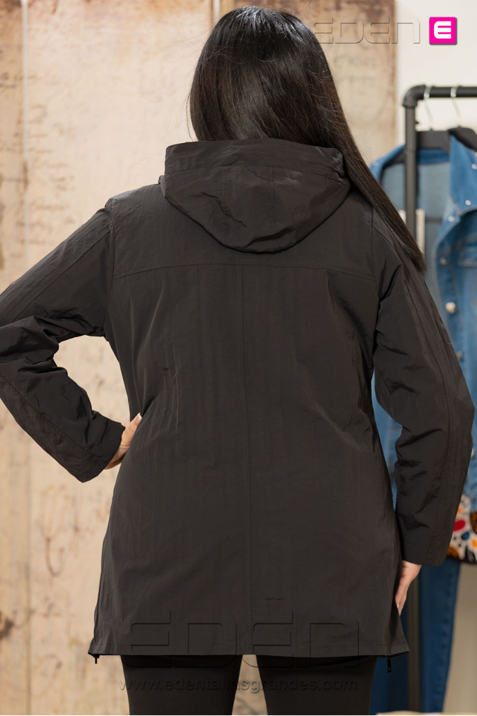 Parka de Primavera Gwendolyn Negro Velika - Imagen 4