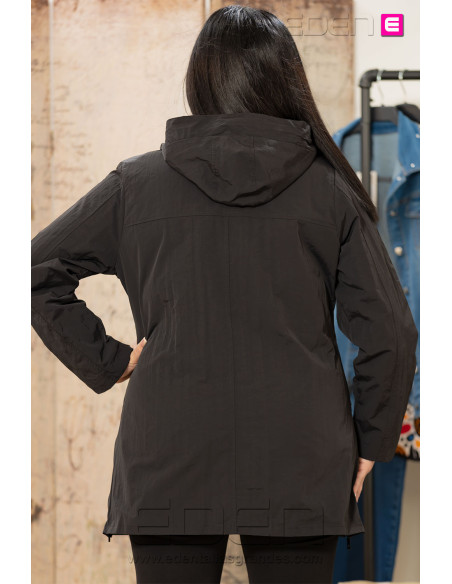 Parka de Primavera Gwendolyn Negro Velika - Imagen 4