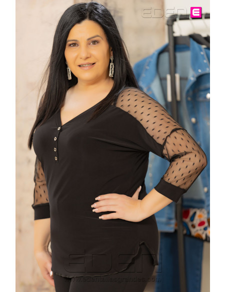 Camiseta Palma Negro Con Alma - Imagen 2