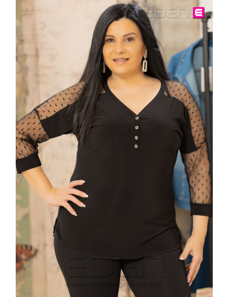 Camiseta Palma Negro Con Alma - Imagen 1