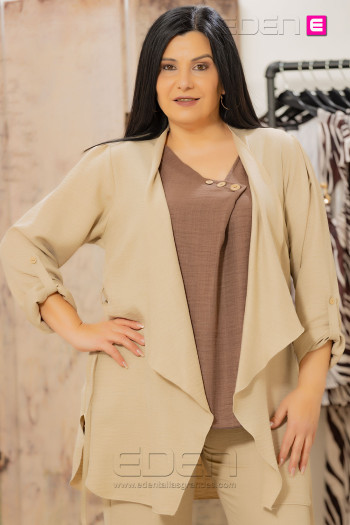 Chaqueta Praga Beige Con Alma - Imagen 1