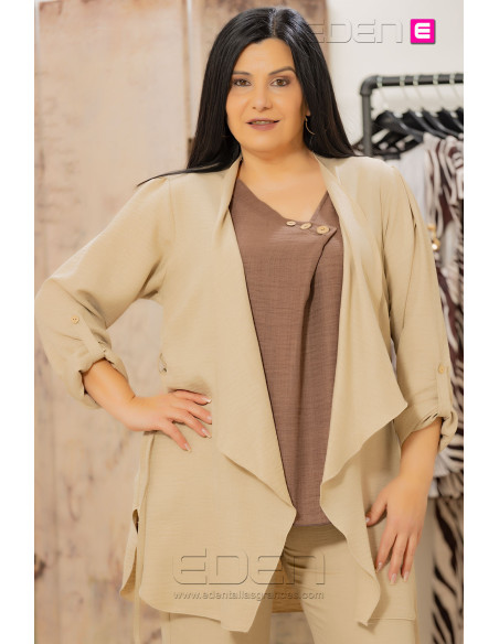 Chaqueta Praga Beige Con Alma - Imagen 1