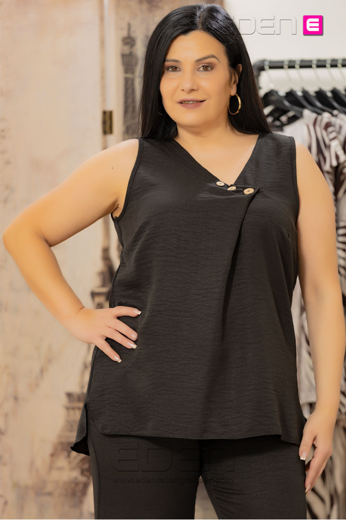 Top Huesca Negro Con Alma - Imagen 1