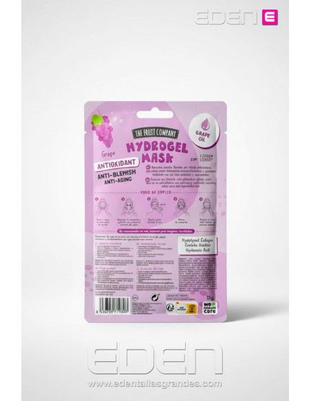 Mascarilla Facial  Hidrogel Uva Fruit Company - Imagen 3