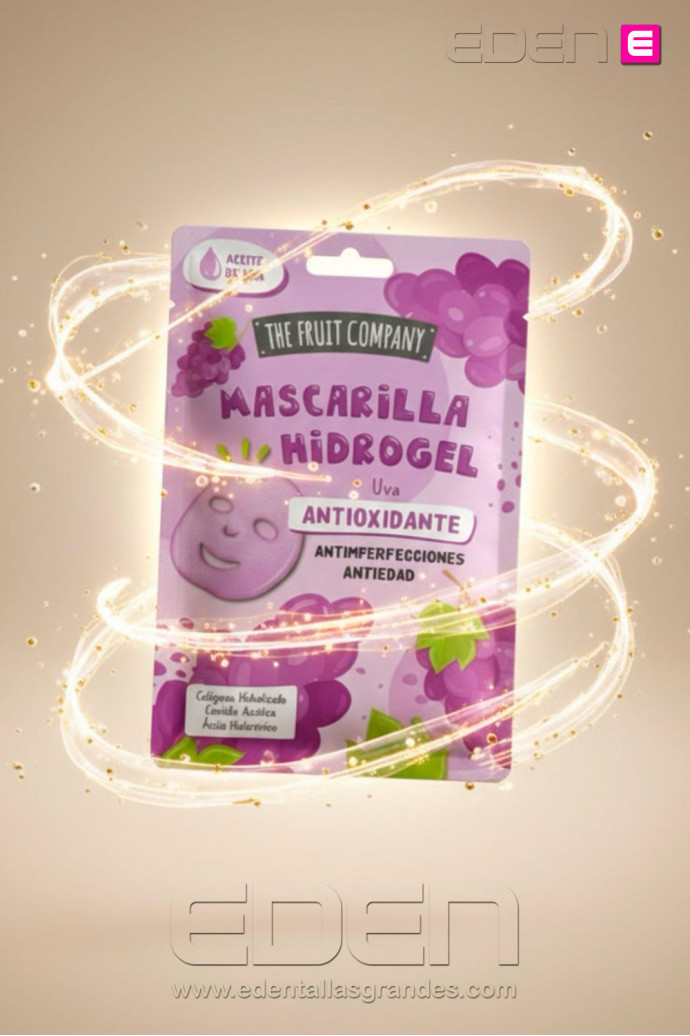 Mascarilla Facial  Hidrogel Uva Fruit Company - Imagen 2