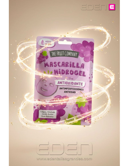 Mascarilla Facial  Hidrogel Uva Fruit Company - Imagen 2