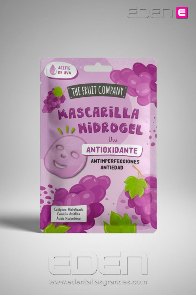 Mascarilla Facial  Hidrogel Uva Fruit Company - Imagen 1