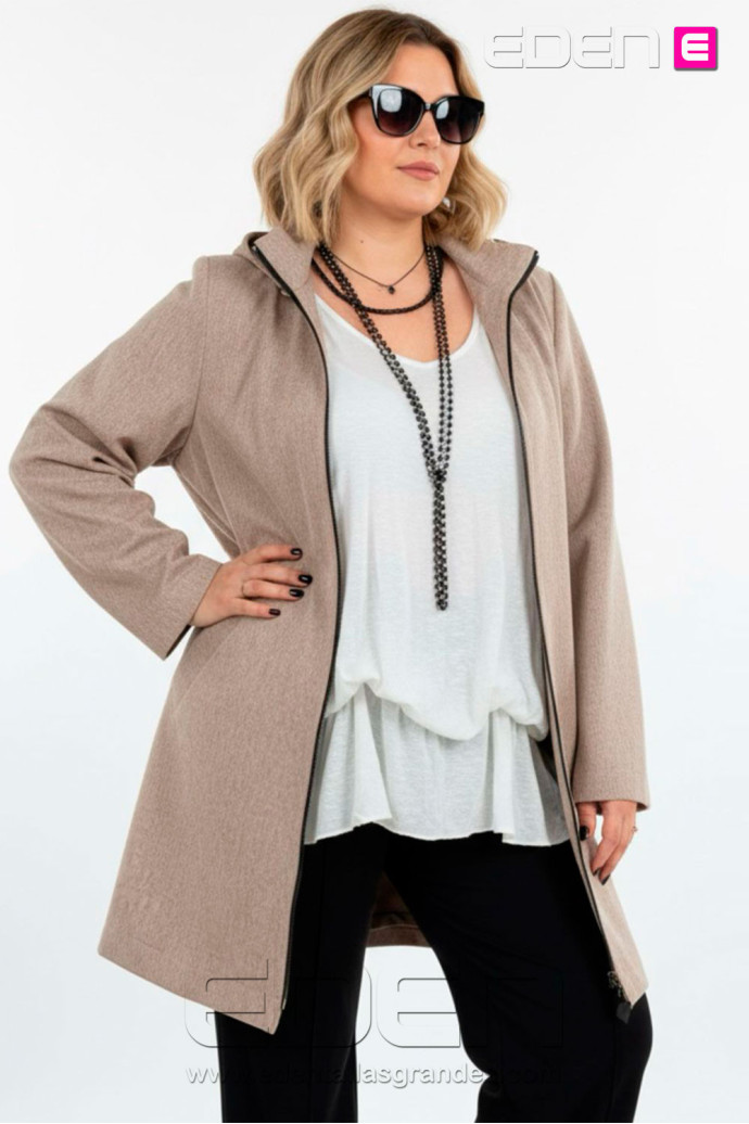 Parka Waterproof Enzo Beige Indra - Imagen 1