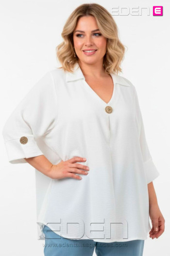 Blusa Evangeline Blanco Valeria Milano - Imagen 1