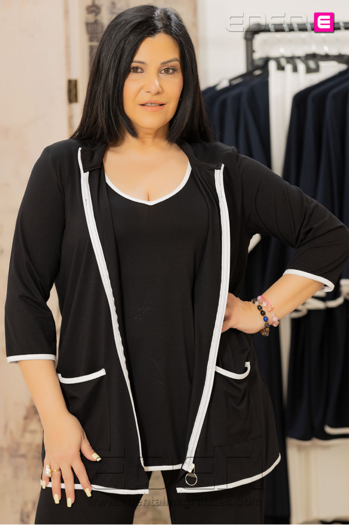 Chaqueta Rita Negro Isabel G - Imagen 1