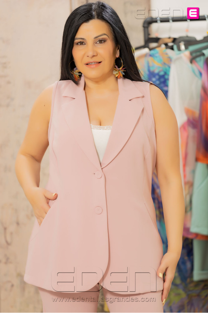 Chaleco Boston Rosa Con Alma - Imagen 1
