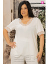 Blusa Puntilla Blanco Anvito