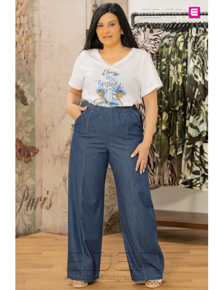 Pantalón Tejano Leslie Ancho Anvito - Imagen 2