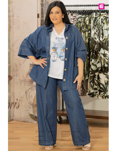 Pantalón Tejano Leslie Ancho Anvito - Imagen 1