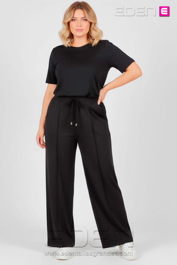 Pantalón Modal Negro Indra - Imagen 1