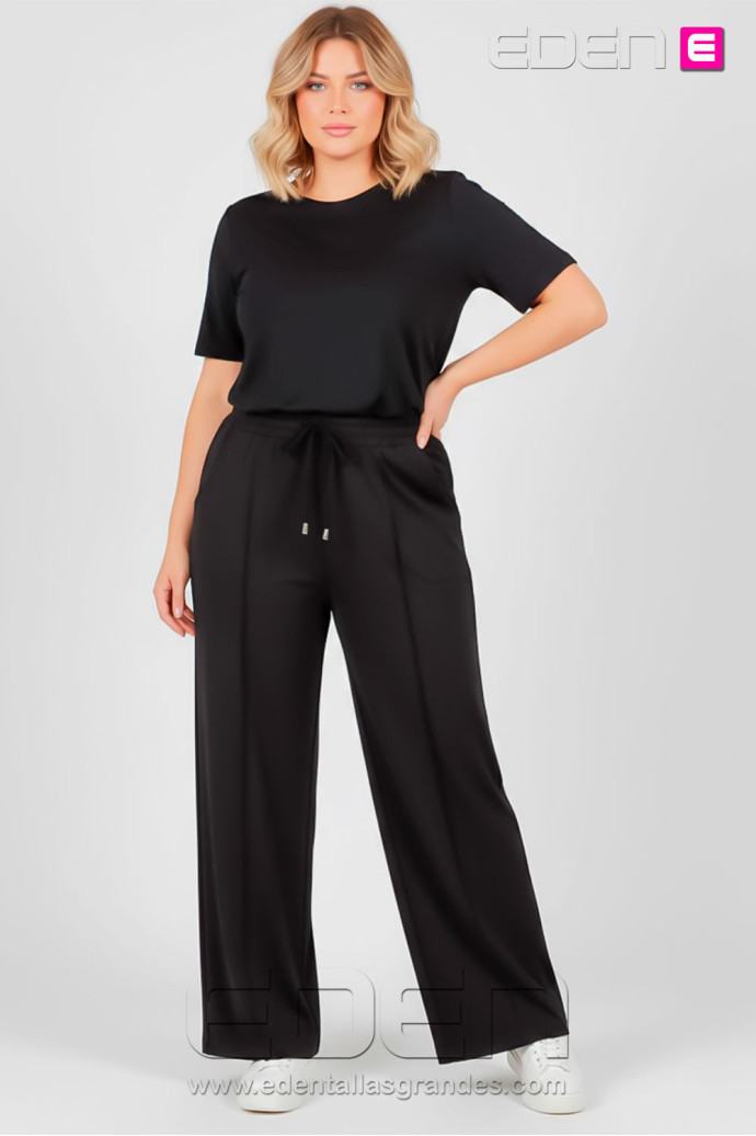 Pantalón Modal Negro Indra - Imagen 1