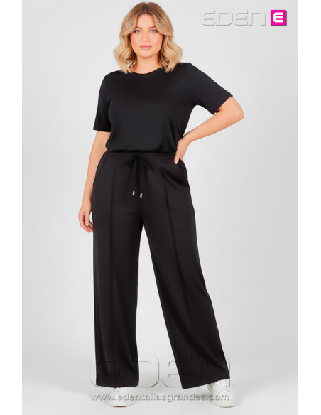 Pantalón Modal Negro Indra - Imagen 1