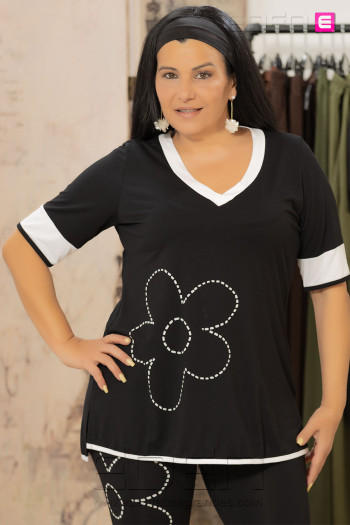 Camiseta Amaia Negro Isabel G - Imagen 1