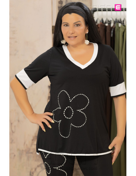 Camiseta Amaia Negro Isabel G - Imagen 1