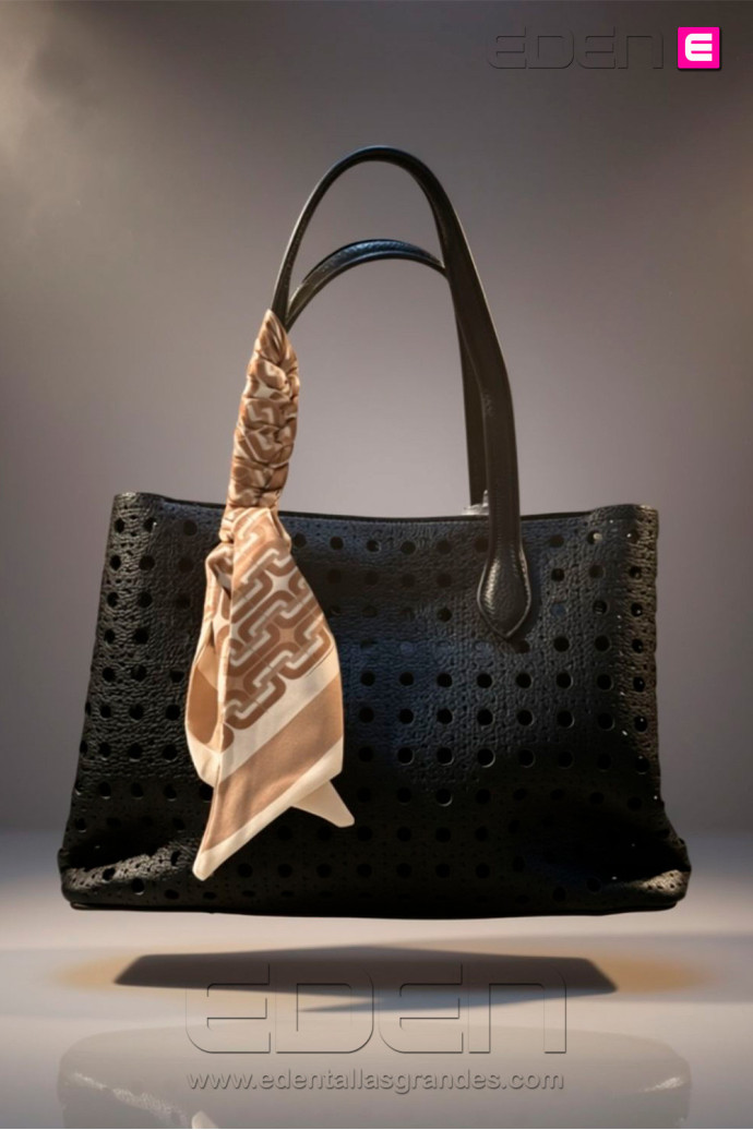 Bolso Calado Pañuelo Negro - Imagen 1