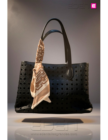 Bolso Calado Pañuelo Negro - Imagen 1