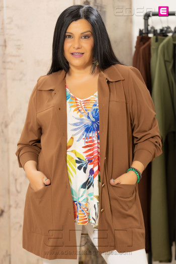 Sobre Camisa Modal Marrón Indra - Imagen 1