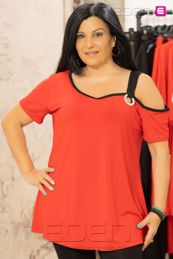 Camiseta Arandela Rojo Velika - Imagen 1