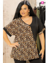 Camiseta Contraste Leopardo Velika