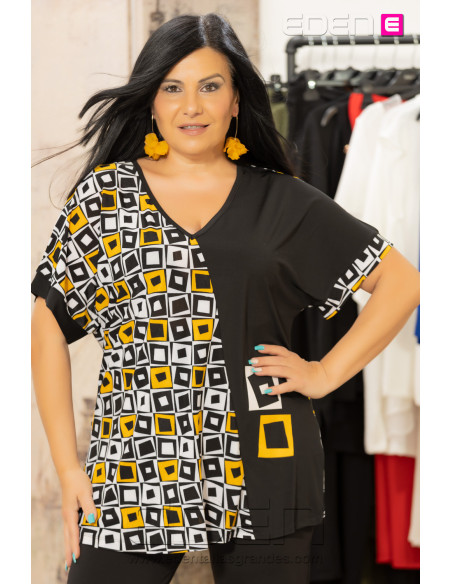 Camiseta Contraste Geometrica Velika - Imagen 1