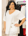 Blusa Botones Blanco Velika