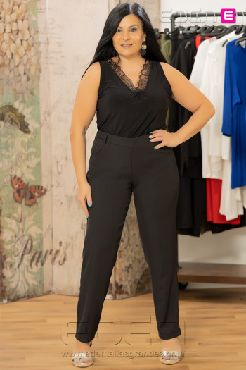 Pantalón de Vestir Indica Negro Isabel G - Imagen 2