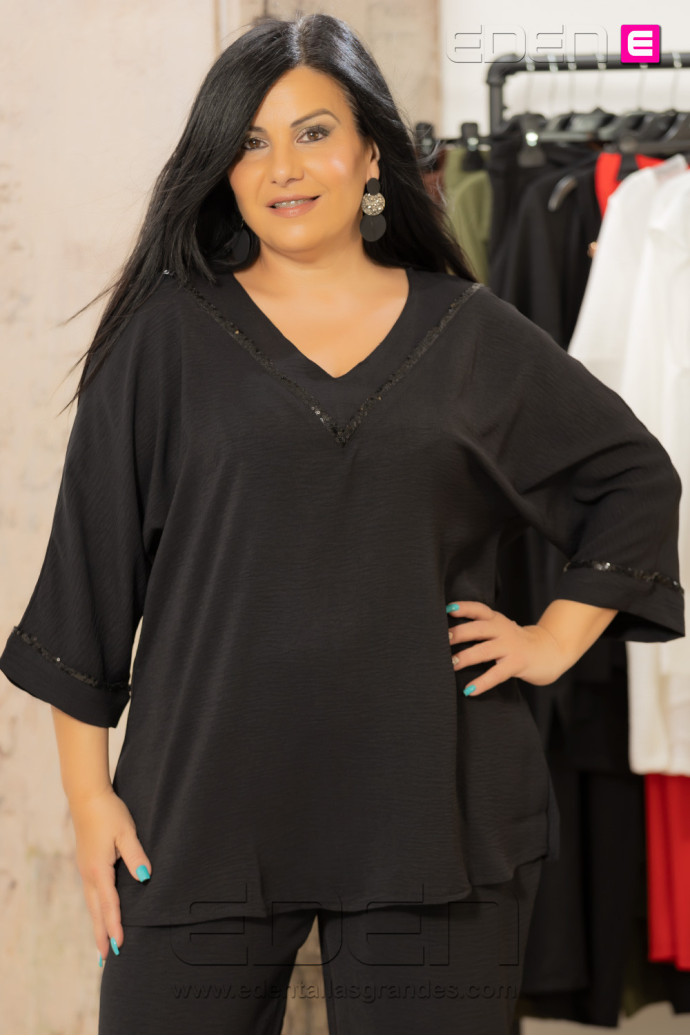 Blusa Selene Negro Velika - Imagen 1