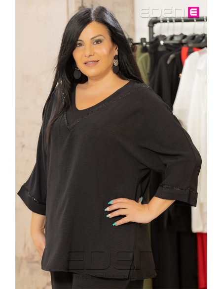 Blusa Selene Negro Velika - Imagen 2