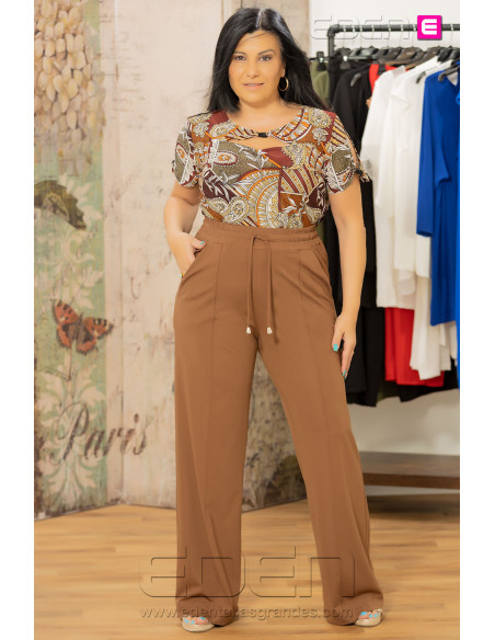 Pantalón Modal Marrón Indra - Imagen 2