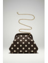 Bolso Cluth Moda Lunares Marrón
