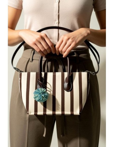 Bolso Martina Rayas Marrón - Imagen 2