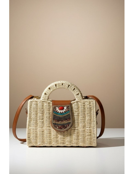Bolso Etnico Beige - Imagen 1