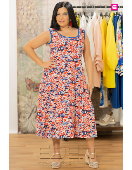 Vestido Ana Tirantes Marino Isabel G - Imagen 1