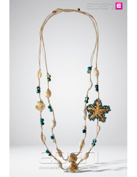 Collar Largo Estrella de Mar Turquesa - Imagen 1