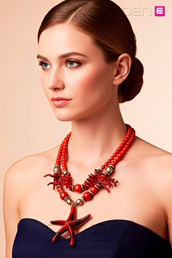 Collar Estrella de Mar Rojo - Imagen 2