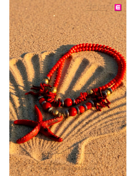 Collar Estrella de Mar Rojo - Imagen 1