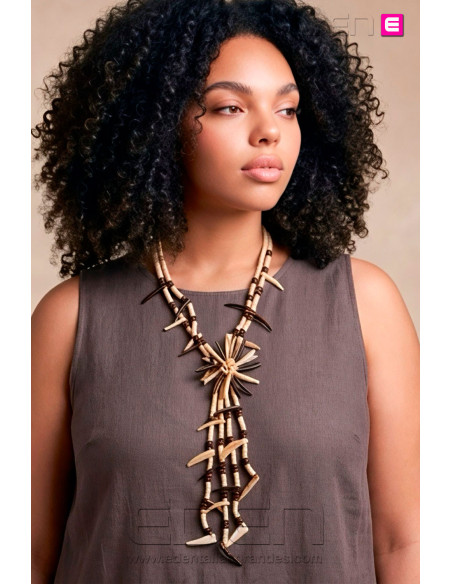 Collar largo Flor de Africa - Imagen 1
