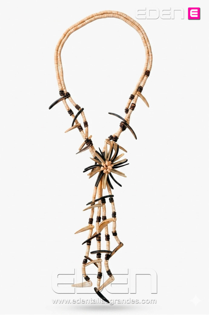 Collar largo Flor de Africa - Imagen 2