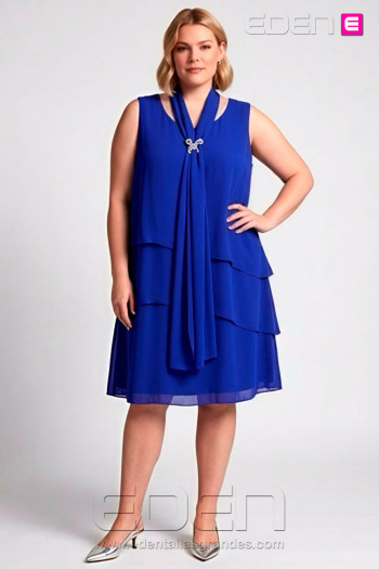 Vestido Volantes Azulón Noa Sasa - Imagen 1