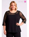 Blusa Bordado Tul Negro Noa Sasa