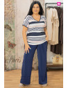 Pantalón Satin Navy Lux Indra