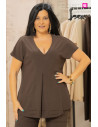 Blusa Satin Bronce Indra